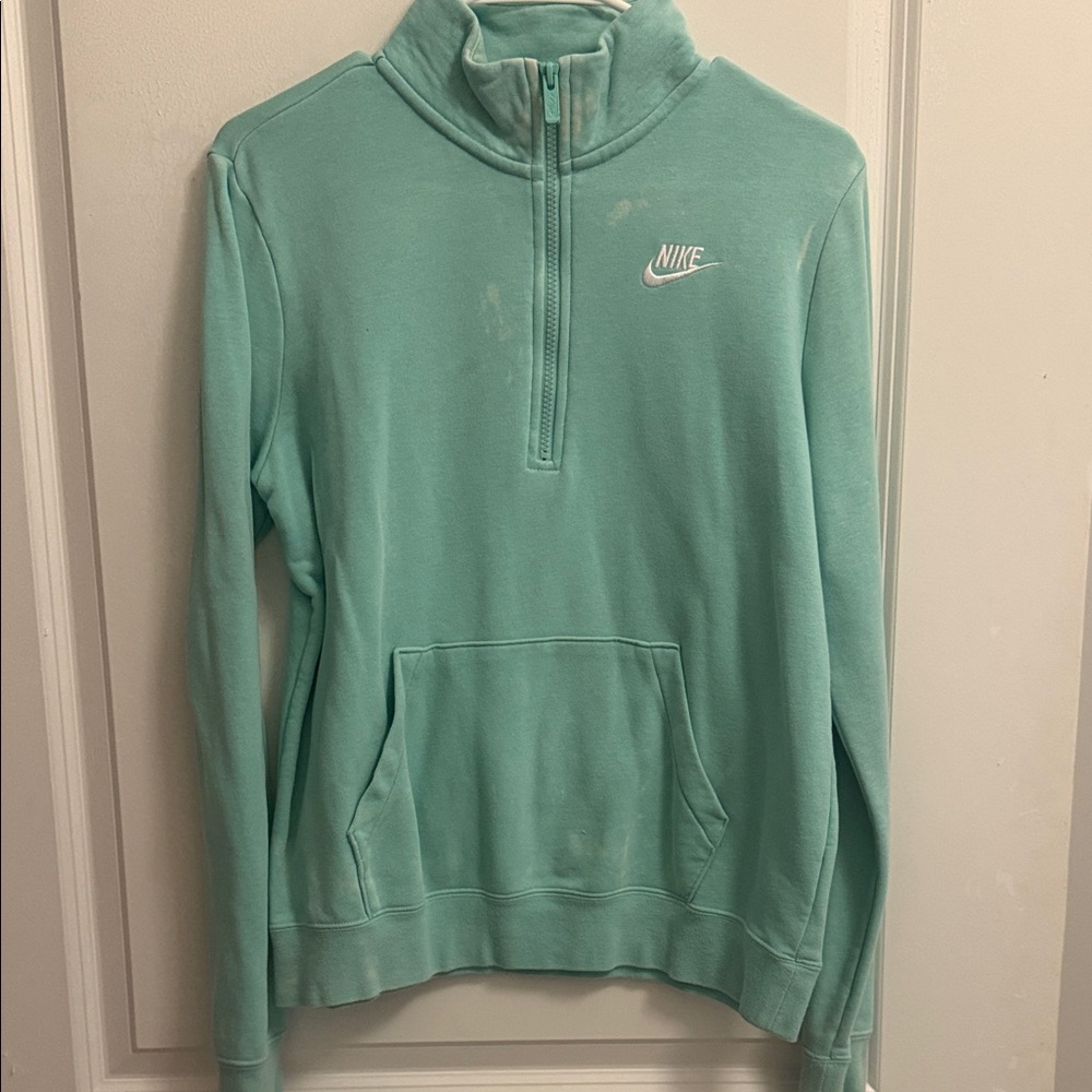 Nike Light Green Half-Zip Sweatshirt